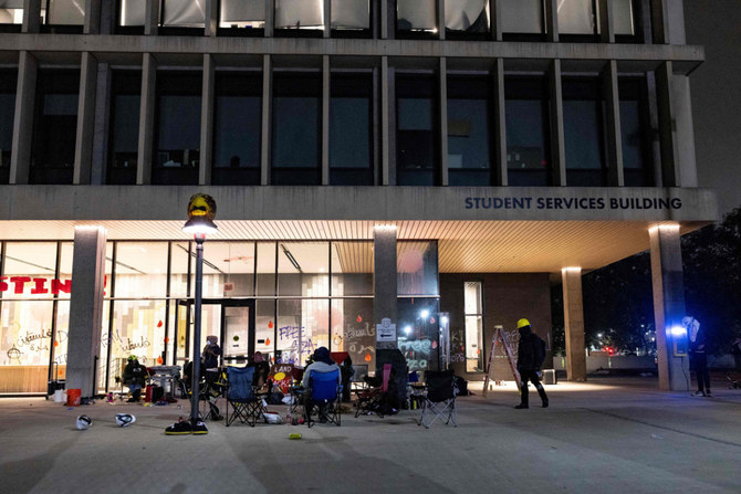 Pro-Palestinian protesters take over Cal State LA building, leaving damage and graffiti