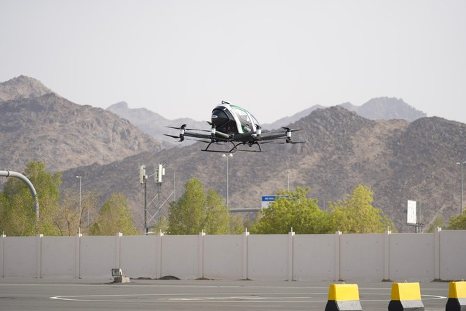 Successful test flight of electric taxi opens up new vistas for transportation of Hajj pilgrims