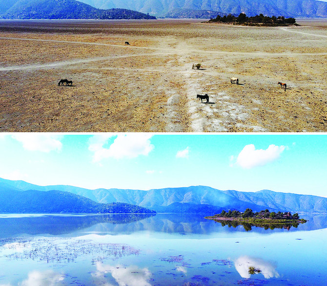 Drought-hit lakes in Chile come back to life after downpours