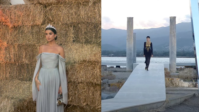 Ola Farahat spotted as Amira Al-Zuhair walks for Dolce & Gabbana