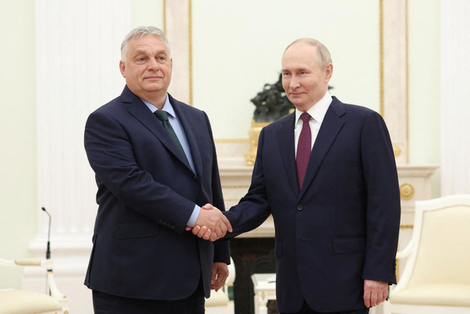 Hungary’s Orban meets Putin in Moscow, drawing EU rebukes