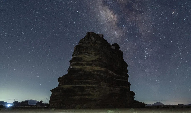 Night falls and stars come out to play over Tabuk’s Hisma desert