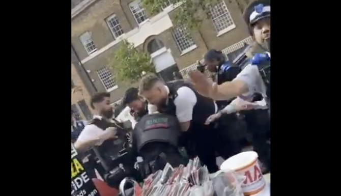 Viral clip shows London police ‘assaulting’ pro-Palestine activist