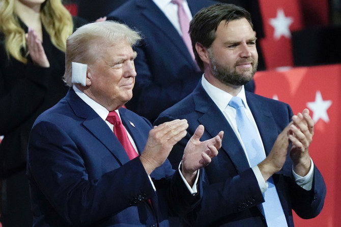 Trump, ear bandaged, appears at Republican National Convention