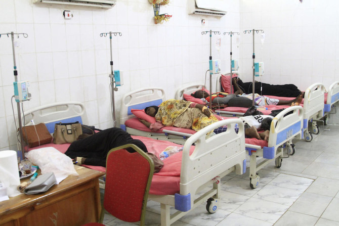 Patients receive treatment at the Gedaref Oncology Hospital in eastern Sudan on May 1, 2024. (AFP)