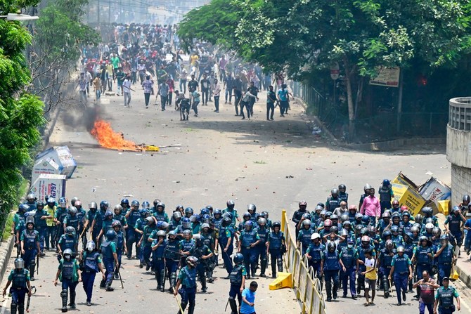 Mobile internet down, troops on streets as Bangladeshi students clash with police