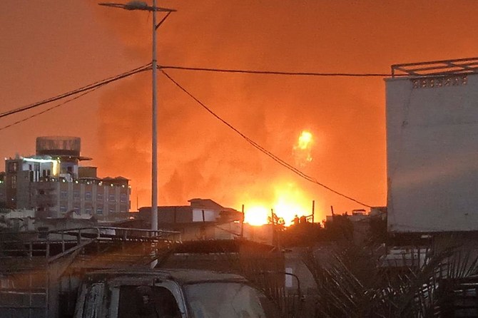 Yemen’s Hodeidah  battles port blaze after deadly Israel strike