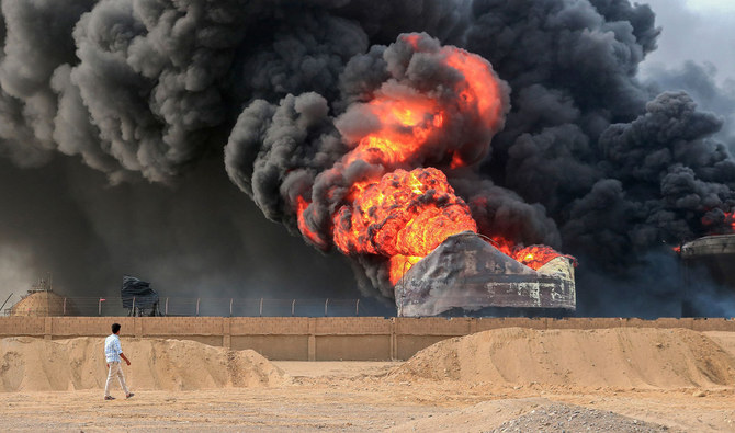 Yemen’s Hodeidah battles port blaze after deadly Israel strike