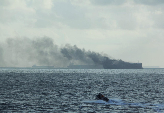 Fire-hit tanker enters Malaysia terminal area after being detained by coast guard