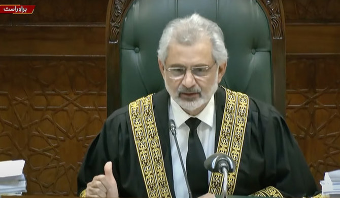 Pakistan's chief justice Qazi Faez Isa. (PTV News/News)