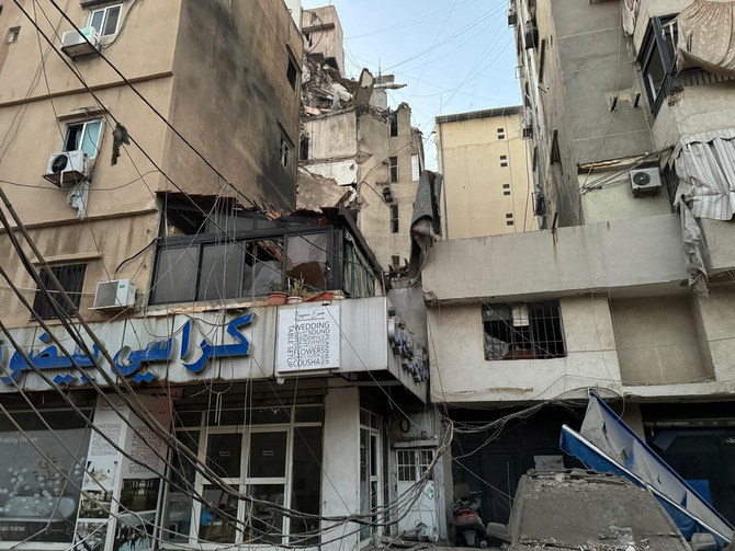 A view shows damage after what security sources said was a strike on Beirut’s southern suburbs, Lebanon on July 30, 2024. 