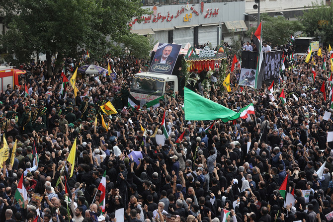 Calls for revenge at Iran funeral for Hamas chief Haniyeh