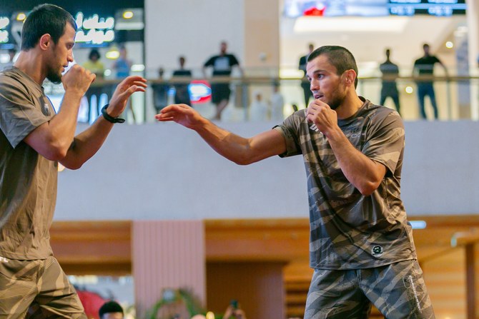 Fighters in open work before UFC Fight Night: Sandhagen vs. Nurmagomedov in Abu Dhabi
