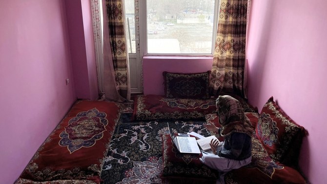 Barred from school, Afghan girls find temporary relief in online classes