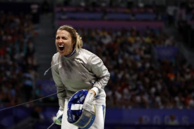 Ukraine wins its first gold medal of the Paris Olympics in women’s team saber fencing