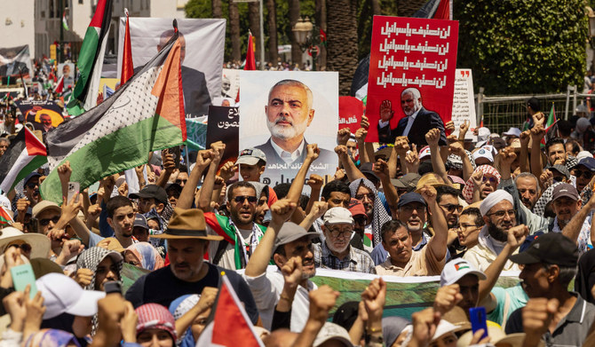 Thousands of Moroccans protest after Hamas leader’s killing