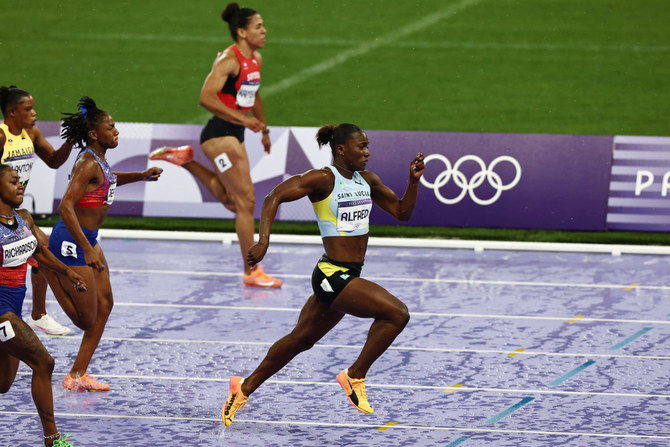 History in Paris as Alfred storms to 100m crown, Biles bags Olympic triple