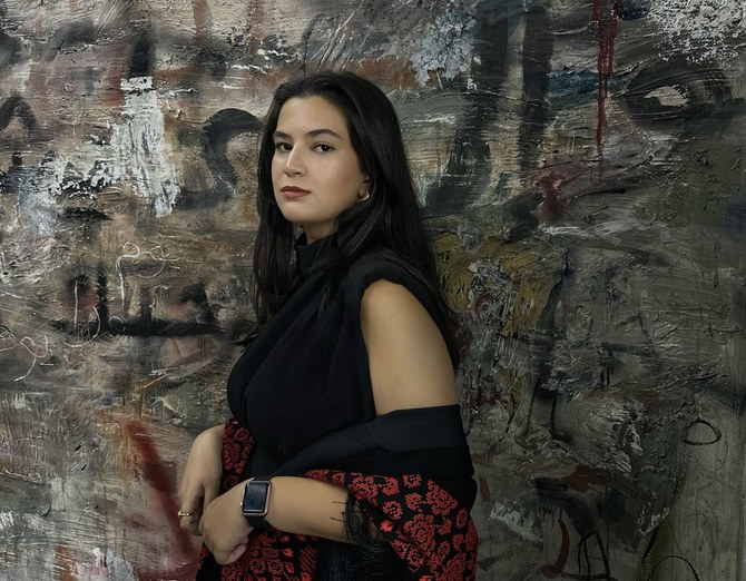 Palestinian artist Salma Dib displays work at Etihad Modern Art Gallery