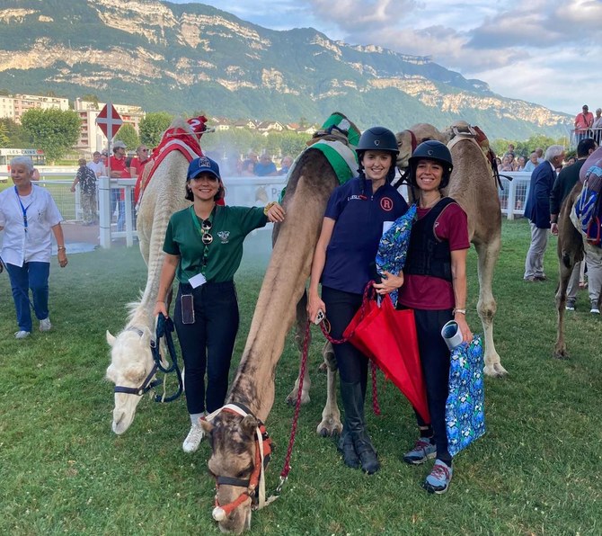 Jockey Isabella Leslie triumphs in historic French camel race