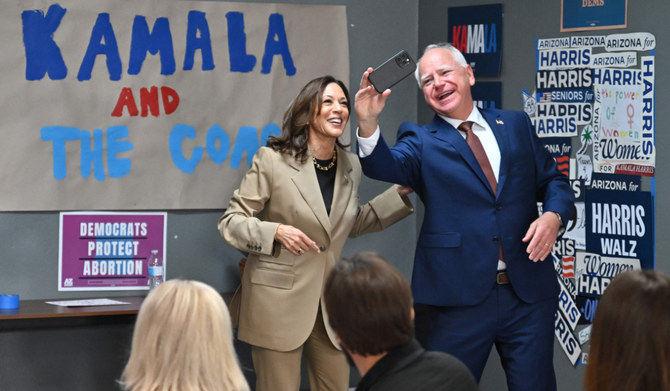 Kamala Harris and Tim Walz campaign in Arizona as they fight to gain ground in the Sun Belt