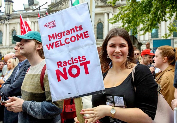 Anti-racism protesters rally across UK