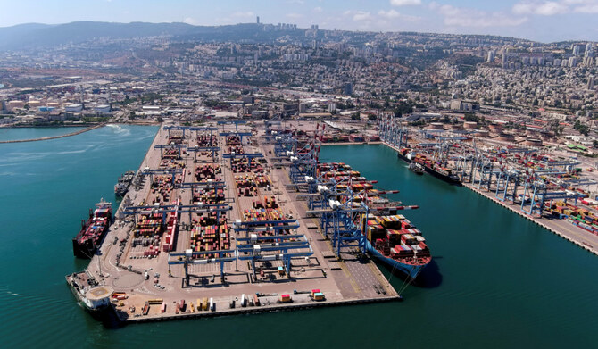 A general view shows Haifa Port. (REUTERS)