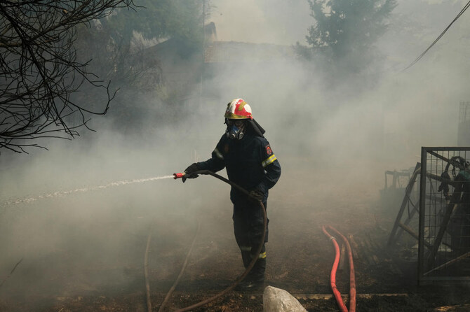 Crews battle scattered fires in Athens suburbs