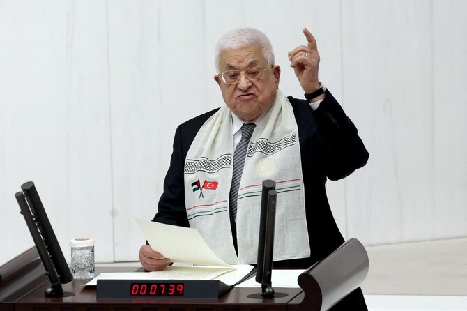 Abbas tells Turkish parliament he will go to Gaza