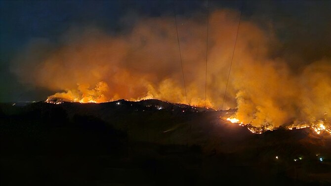 Firefighters battle to contain three wildfires in western Turkiye