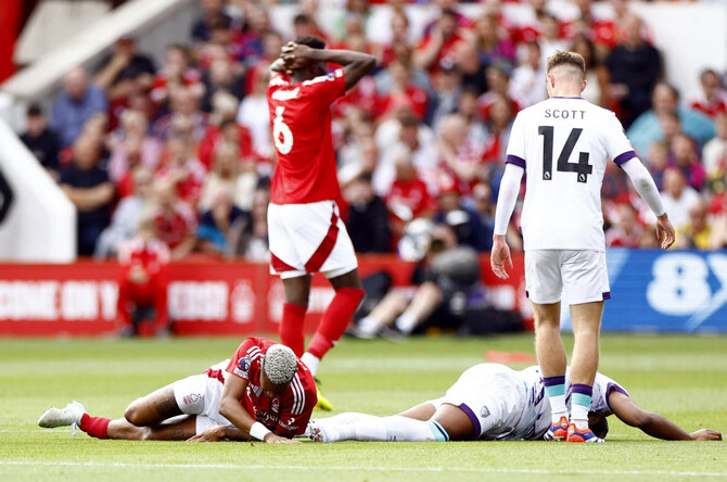 Forest defender Danilo suffers horror ankle injury in Bournemouth draw