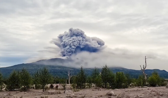 Volcano erupts after powerful earthquake in Russia’s Far East and scientists warn of a stronger one