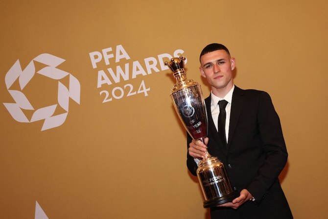 Man City’s Foden wins PFA Player of the Year award