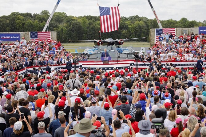 Trump holds first outdoor rally since assassination attempt as Democratic convention continues