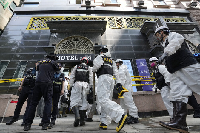 South Korean hotel fire that killed 7 was likely made worse by the lack of sprinklers, officials say