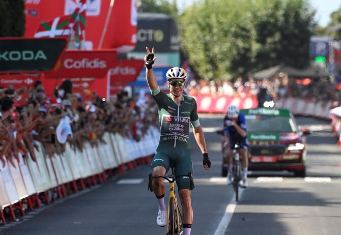 Van Aert lands third stage win of debut at Spanish Vuelta