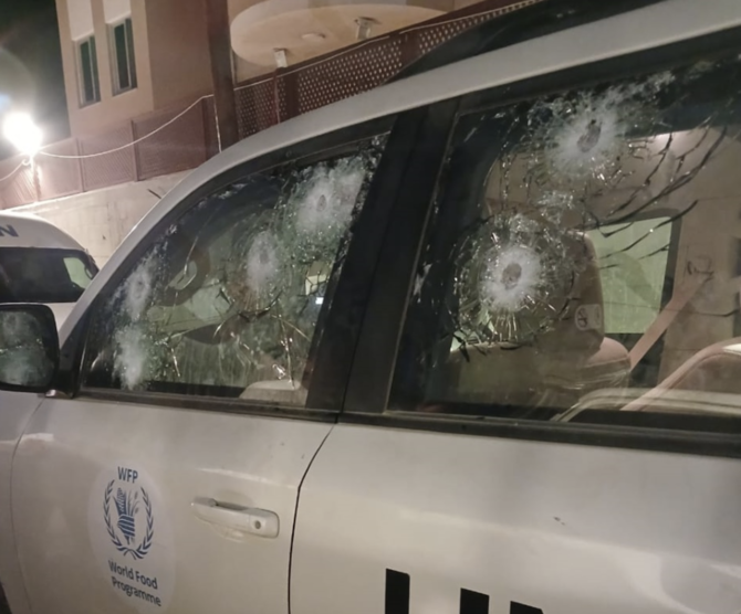 WFP temporarily suspended movements across the Gaza Strip after one of its vehicles was struck by bullets.