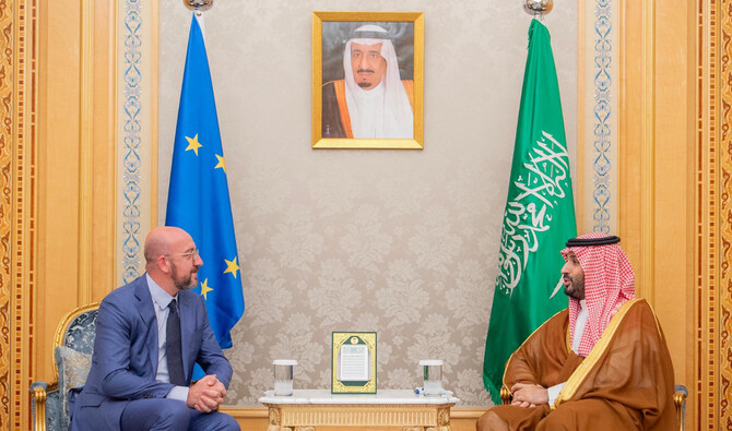 Saudi crown prince meets European Council president in Riyadh 