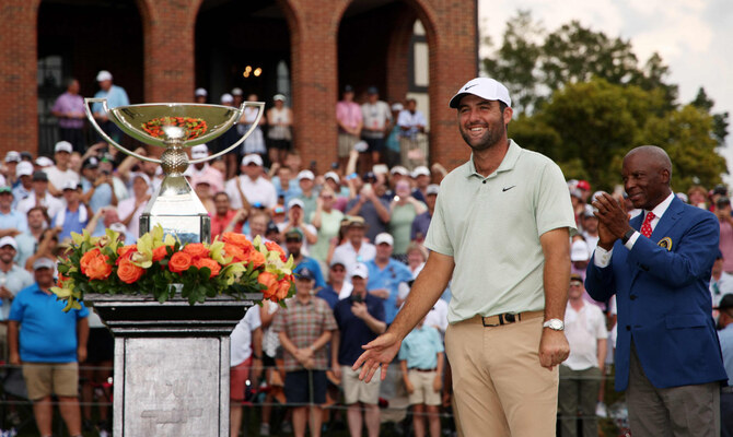 Scottie Scheffler caps off record season with FedEx Cup title and $25 million bonus