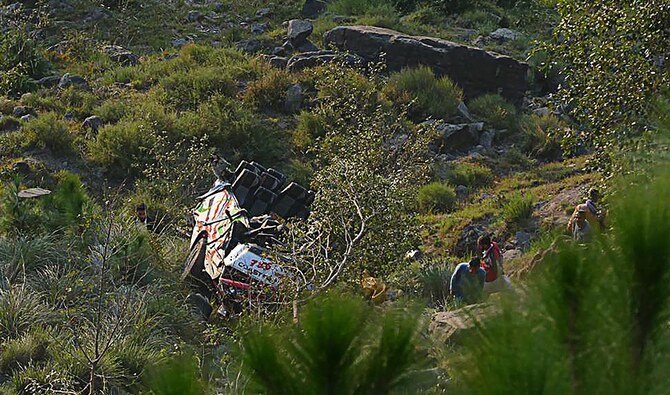 A landslide hits a bus in northern Pakistan and kills 3 people