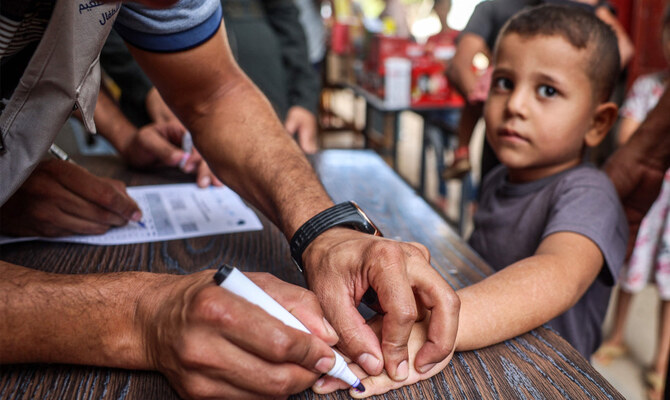 WHO hails success of polio first phase vaccination campaign in Gaza