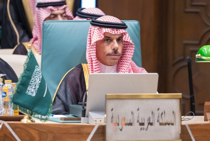 Saudi Foreign Minister Prince Faisal bin Farhan attends an Arab League meeting in Cairo on Tuesday. (SPA)