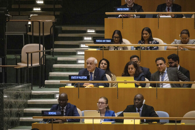 Palestine takes up seat among UN member states in ‘historic moment’ at General Assembly’s opening session