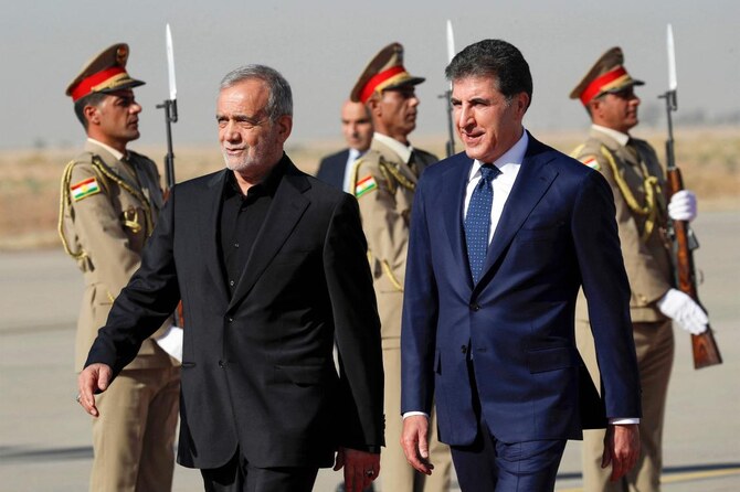 Iran president arrives in Iraqi Kurdistan on day two of visit