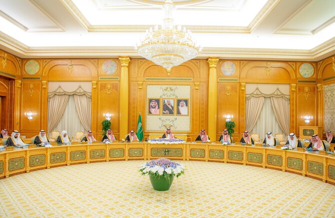 Saudi Crown Prince Mohammed bin Salman chairs Tuesday’s Cabinet session. (SPA)