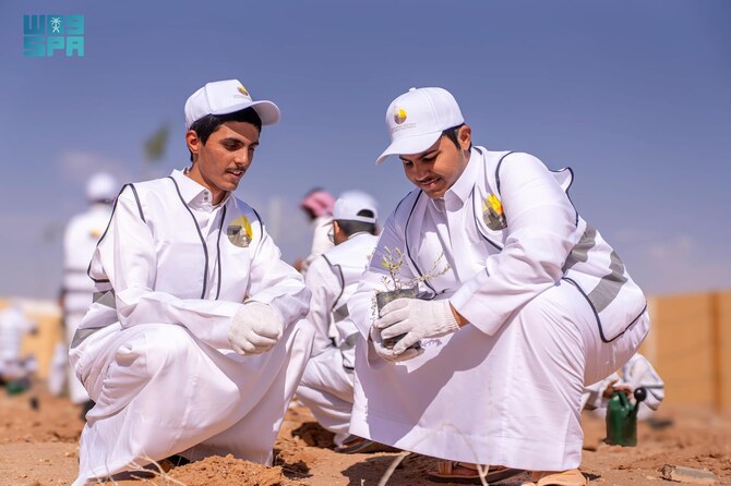 Students plant 1,600 trees in Saudi royal reserve 