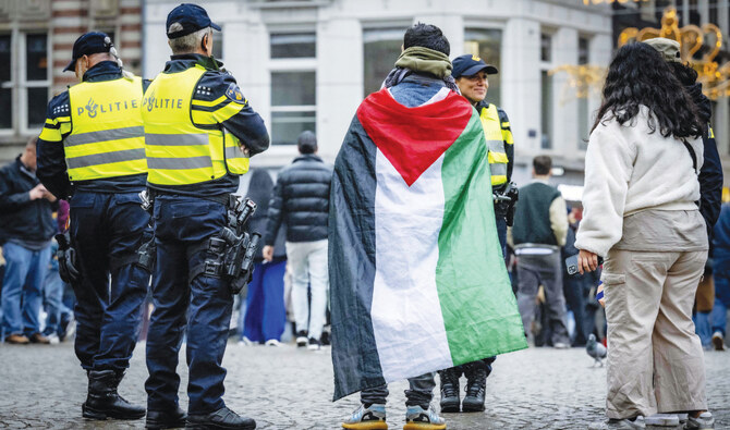 Dutch Police Arrest Pro-Palestinian Demonstrators In Amsterdam | Arab News