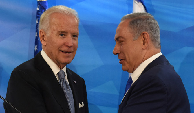 US Vice President Joe Biden and Israeli Prime Minister Benjamin Netanyahu. (AFP)