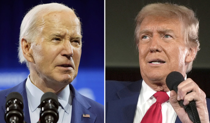 President Joe Biden and Donald Trump. (AP)