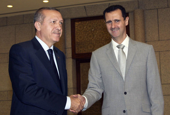 Erdogan and Assad in 2010. (AP/File Photo)