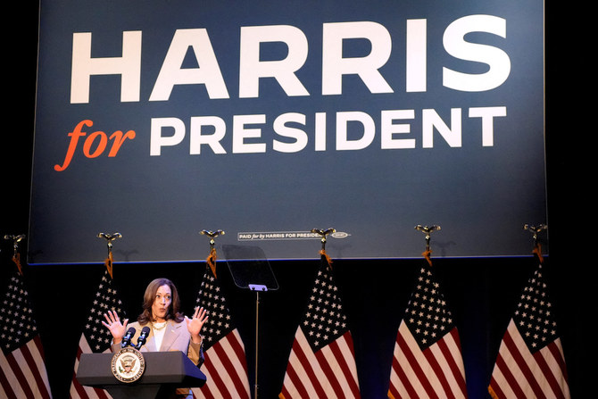 US Vice President Kamala Harris delivers remarks at a campaign event in Pittsfield. (Reuters)